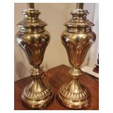 Pair Stiffel Brass table lamps.  Heavy gauge