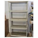 Plastic Storage Shelf measures 35'ï¿½+8' 72'h look