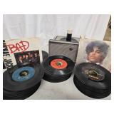 Vintage 45 record player  with 45 rpm records