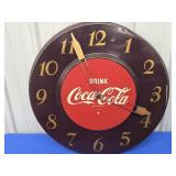 1950's Vintage Metal  Coca-Cola Deco Wall Clock