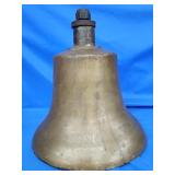 Bronze train bell. Pneumatic style.  Has clapper