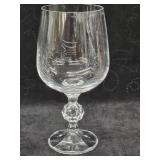 10 Czech Republic Bohemian crystal wine goblets ,
