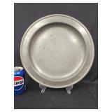 L.H. Vaughan 14" Pewter charger made in Taunton,