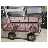 Lawn and Garden wagon metal frame pneumatic tires