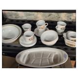 30 pieces Correll China- Meat platter, 3 serving