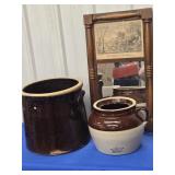 Lot - Robinson Ransbottom Bean Pot no lid, Brown