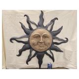 Alunium Sun Sculpture  measures 36.5' , metal