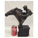 2011 Delaware Park Bronze Horse with Jockey