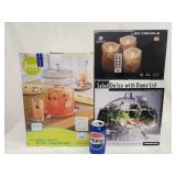 Food Network 1.5 Gallon glass drink dispenser,
