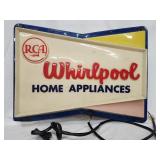 Vintage RCA Whirlpool DAMAGED advertising sign.
