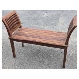 Teak Patio bench with armrest look at pictures