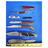 8 pocket knives.  US knife by Imperial,  Ocean