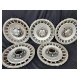 1985 Ford F150 hubcaps 3 rear and 2 front.  Look