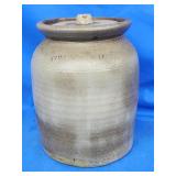 Cowden Wilcox salt glazed stoneware crock.  7" H.