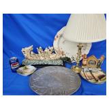 Baldwin candlestick lamp, Wilton tray, 2 Nippon