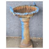 Antique Cast Iron Bird Bath measures 36'h