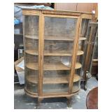 Quarter Sawn Oak Bow side China Cabinet with c