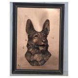 John Louw German Shepherd Sculpture in copper