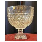 11.25' Crystal footed compote center pcs.  Hand