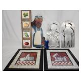 2 Large cookie cutters, wooden cut out, 3 pieces