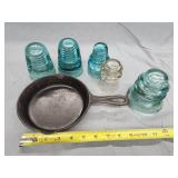 No. 3 cast iron Skillet and 5 glass electric