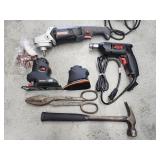 Assorted tools:  Craftsman grinder,  2 Black &