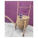 RARE Bentwood cylinder bellows. Hand pump L