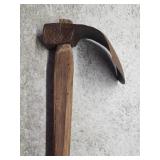 Antique hand forge Adza.  Handle is hand cut.