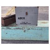3 Boxes - Metal Toolbox,  wood ABCO Tool hinged
