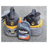 2 Vacuum cleaners and Prestone anti freeze look