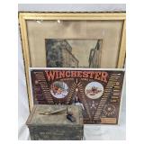 Metal Ammo Box measures 12"ï¿½6" 7"h, 1974
