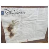 London Indenture 1855 DAMAGED. Frame is DAMAGED.
