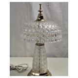 Brass and Crystal 13" Table  lamp