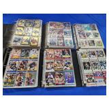 6 Binders of football sports cards.  Mainly 90