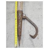 Vintage cant log hook.  52" L.  As found.   Look