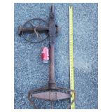 RARE horseback hand crank Seeder.  Missing drum