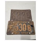 22 New Jersey Farm Tags 1951 & 1958  as found