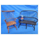 Doll furniture: Windsor style comb back chair