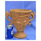 Antique weathered Cast Iron 19th Century Urn with