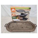 OzarkbTrail cast iron 4 pieces Skillet set and