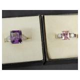 2 sterling silver rings.   Look at the photos for