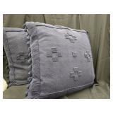 Two 24" aq. Pillows look at pictures for more
