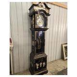 Chinioserie Tall Case Clock , handpainted black