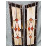 2 stained glass panels.  Both has DAMAGE 1