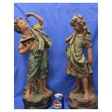 2 sculptures made of plaster The Cherry Pickers