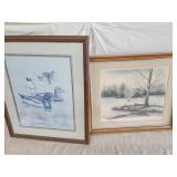 Ned Ewell signed Lithograph 7/500. 2 pintails