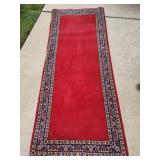 Persian Bijar rug.  36c x 94"
