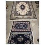 3 Machine made Area Rugs  look at pictures for