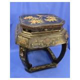 Chinese Lacquered side table or stool with