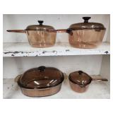 4 pcs. Visions Cookware by Corning. 4 L